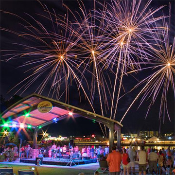 Summer Fireworks at Barefoot Landing, North Myrtle Beach