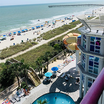 Crown Reef Beach Resort and Waterpark Live Webcam, Myrtle Beach, SC