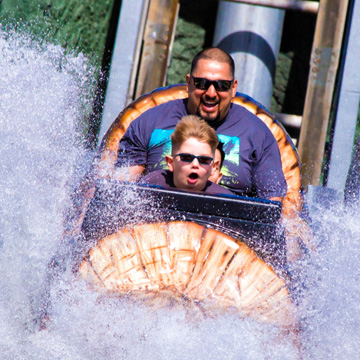 The Log Flume at Family Kingdom Amusement Park, Myrtle Beach, SC