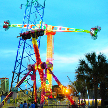 The Air Strike at Free Fall Thrill Park, Myrtle Beach, SC